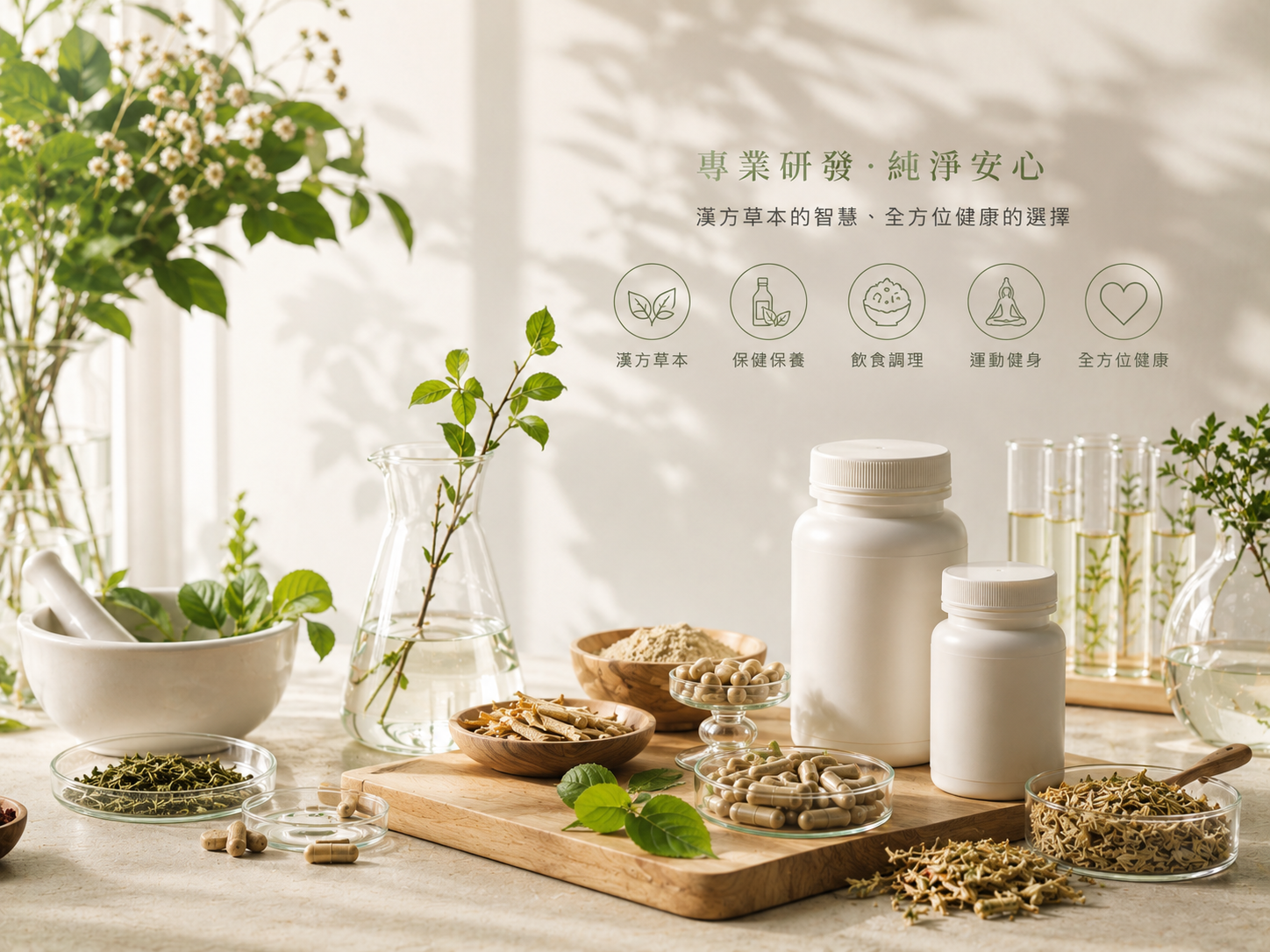 漢方草本文化融入日常：專營素食保健食品、植萃美容保養品｜專業研發代工一站式服務 