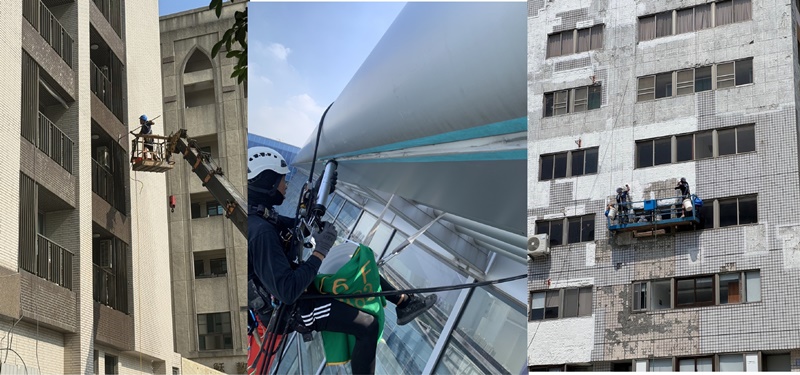 御石-高雄大樓高空外牆清洗防水5 御石-高雄大樓高空外牆清洗防水5