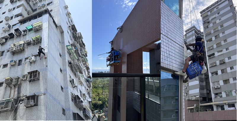 御石-高雄大樓高空外牆修繕1 御石-高雄大樓高空外牆修繕1