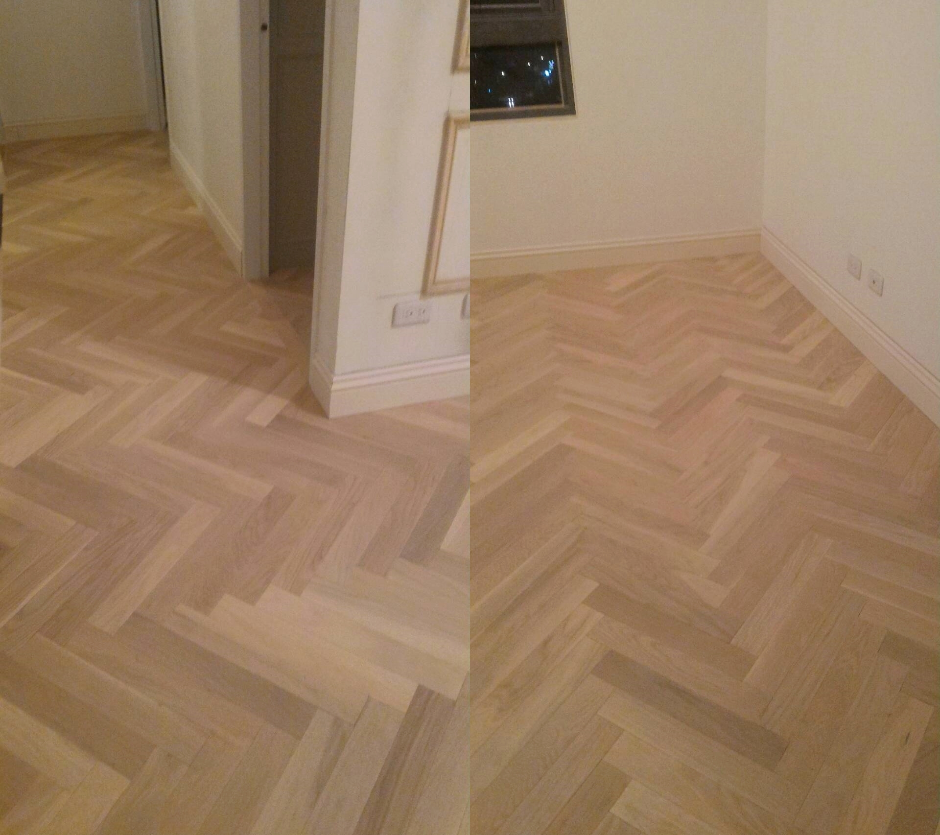 白橡複合式地板-人字拼