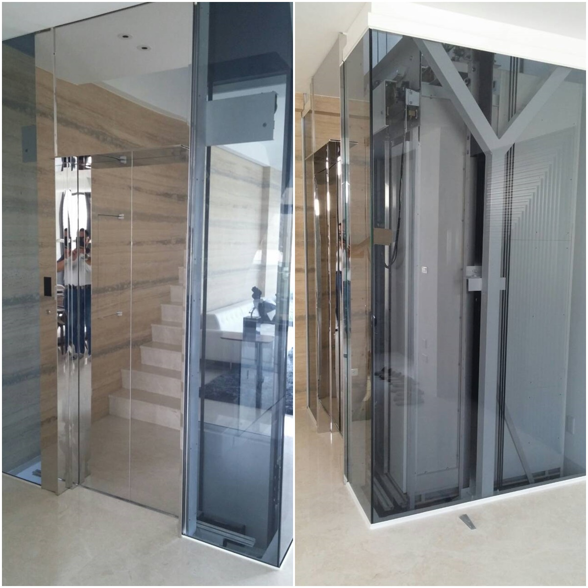 台中七期豪宅透明電梯