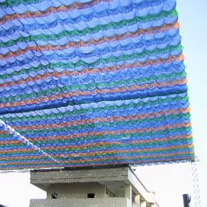 電動式遮陽網--大雅國小針織網