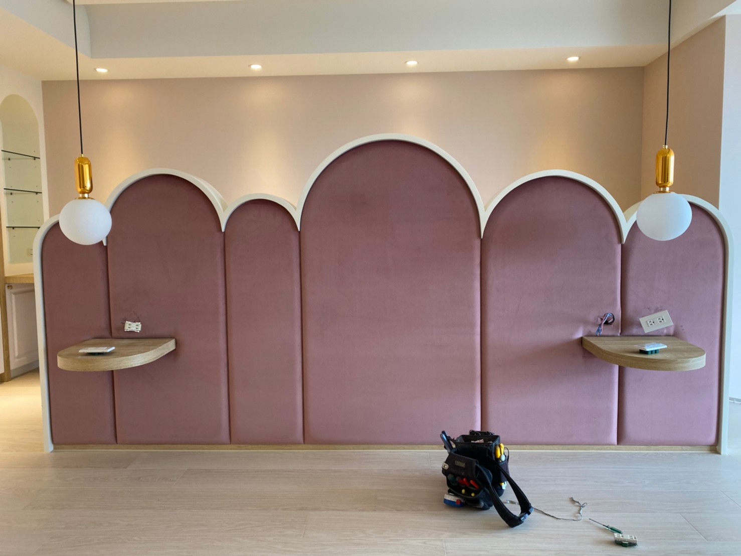 裱布作品-牆面裱布