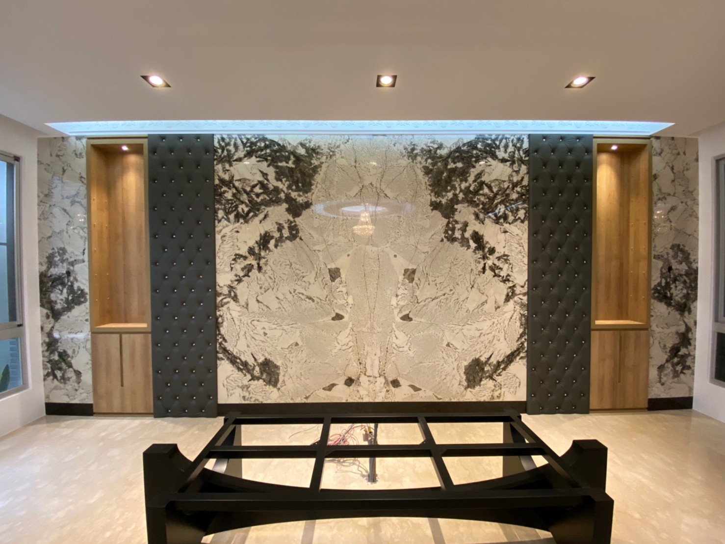 裱布作品-床頭裱布