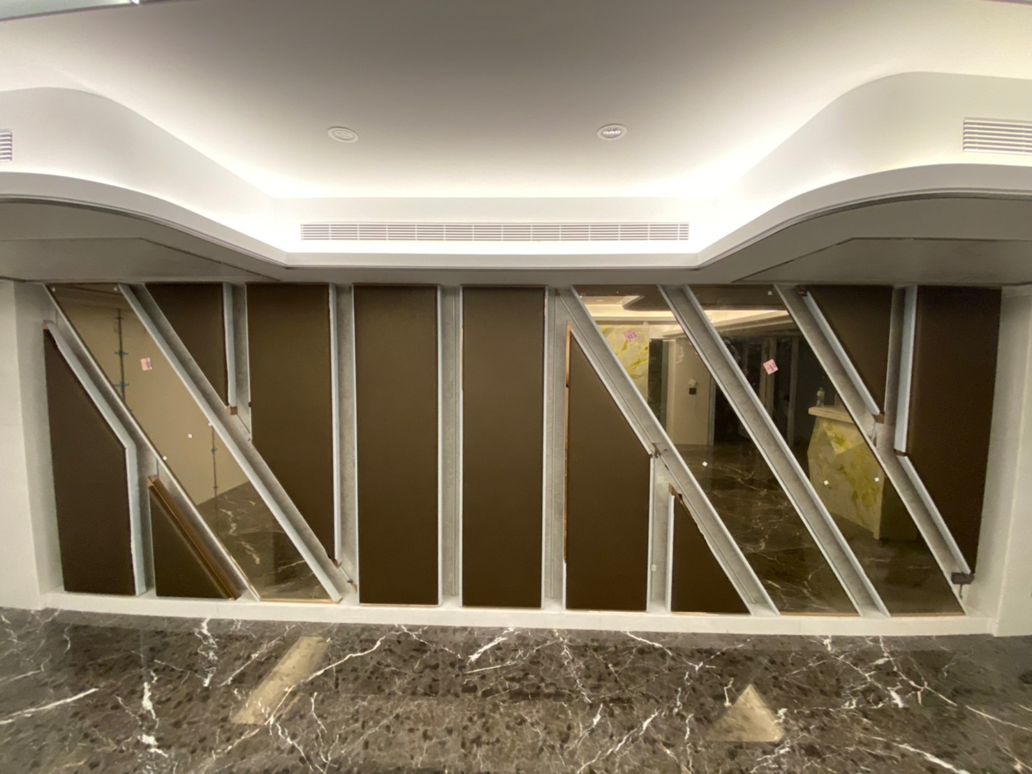 裱布作品-牆面裱布