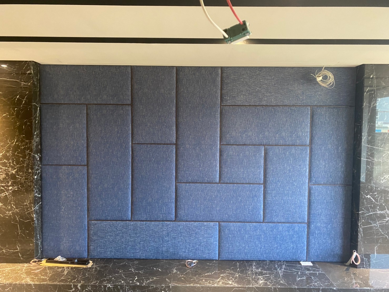 裱布作品-牆面裱布