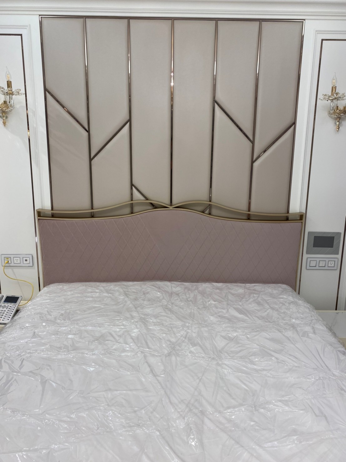 裱布作品-牆面裱布