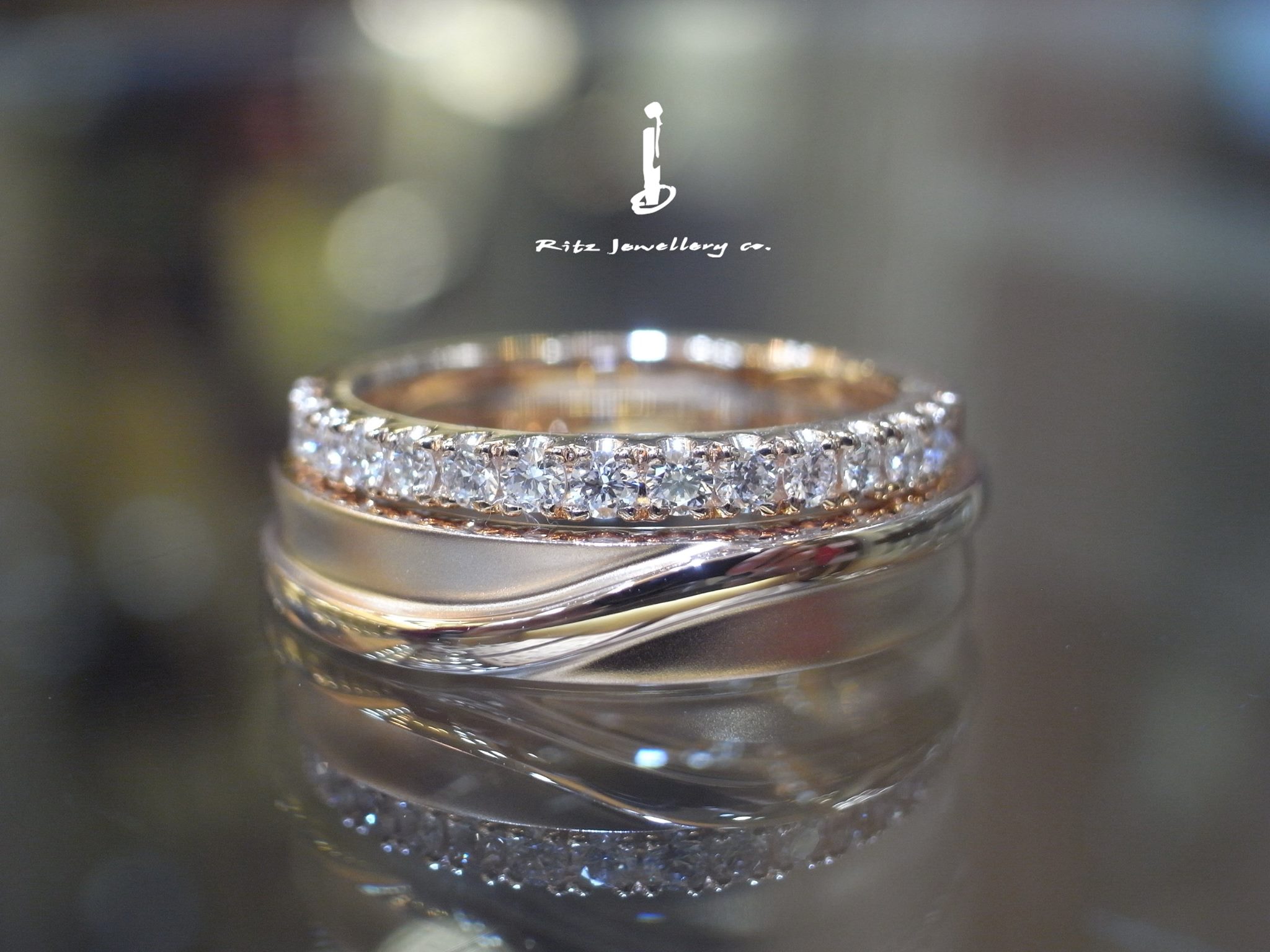 18K玫瑰金結婚對戒