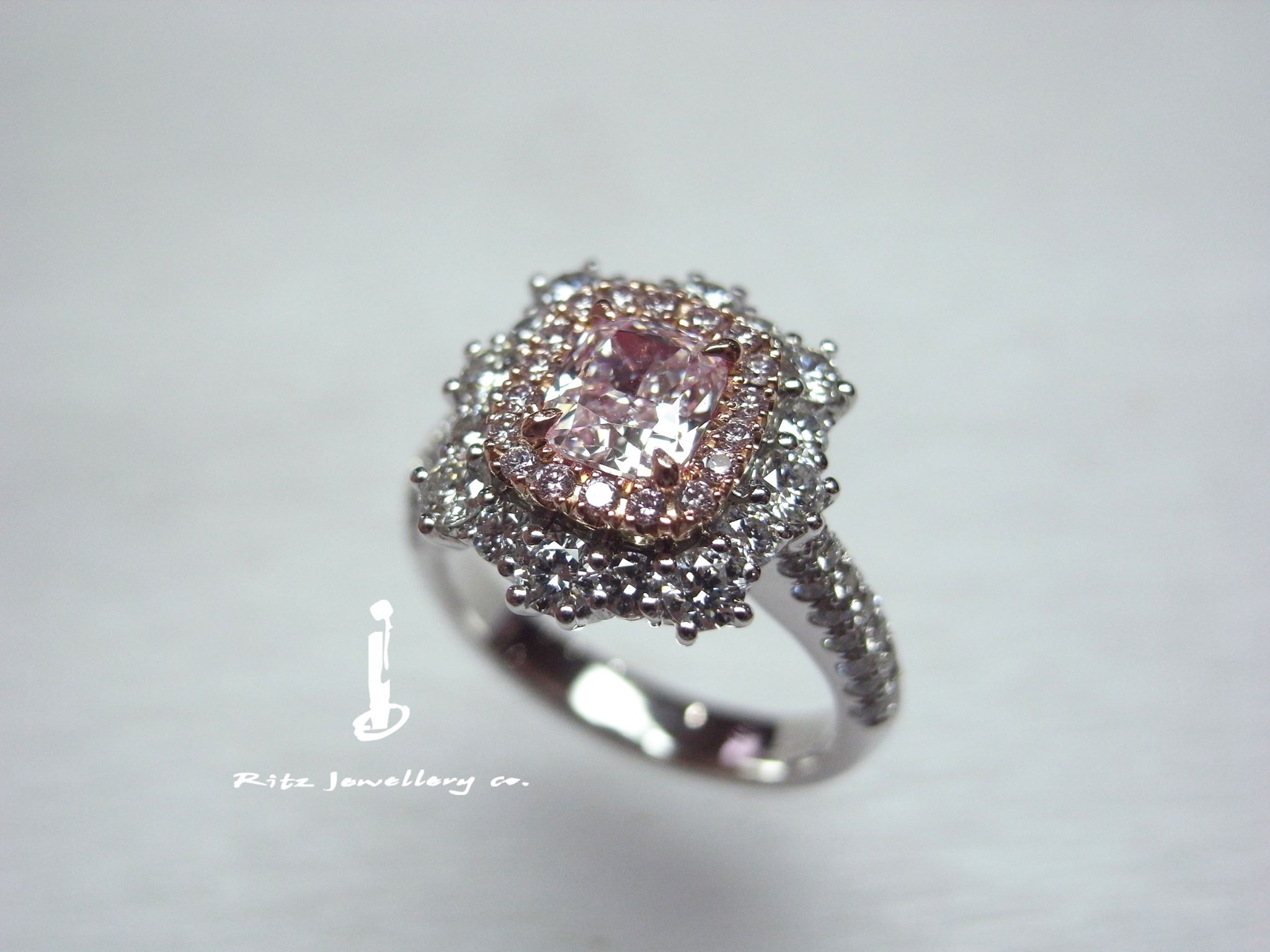 GIA認證粉紅鑽戒