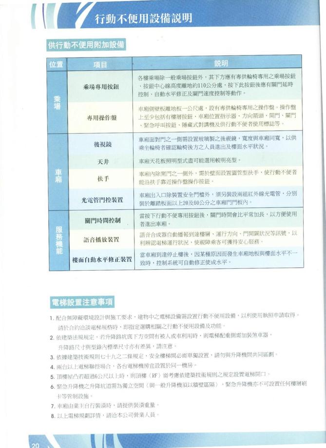 行動不便用設備說明