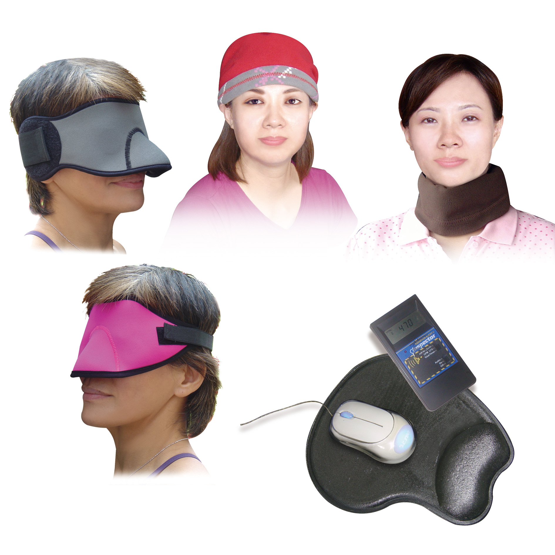 帽子-眼耳鼻-頸圍巾-滑鼠墊