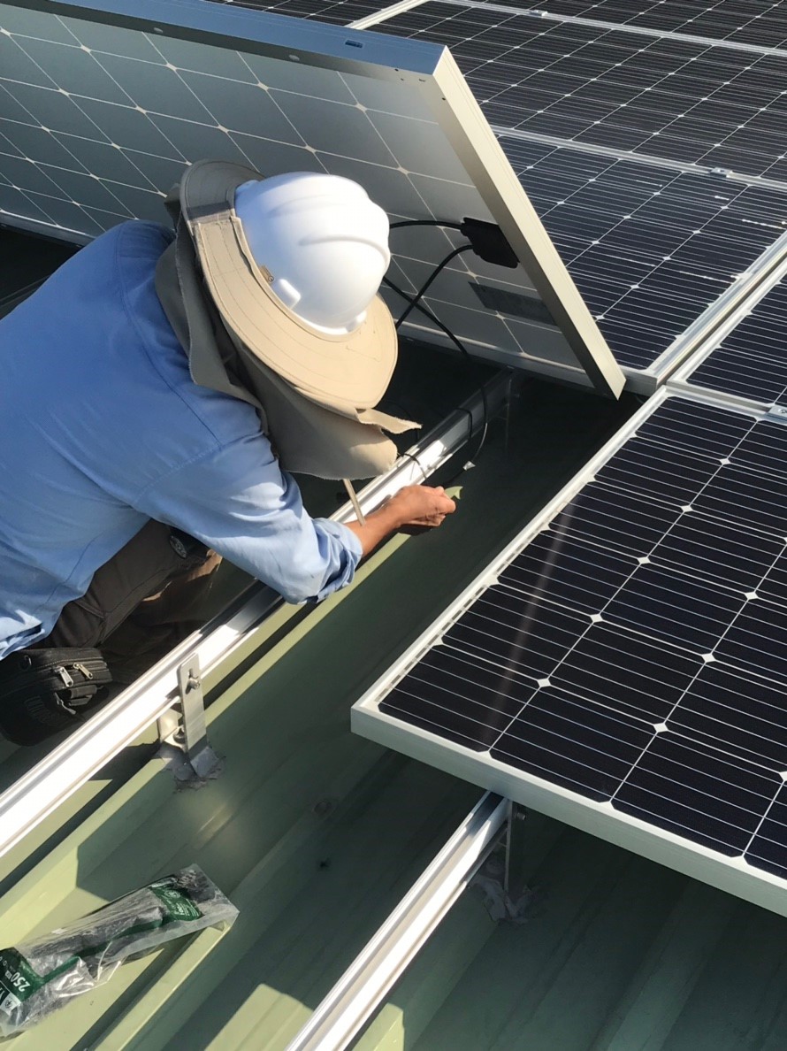 模組串接及施作接地-八京太陽能熱水器/巨南科技實業