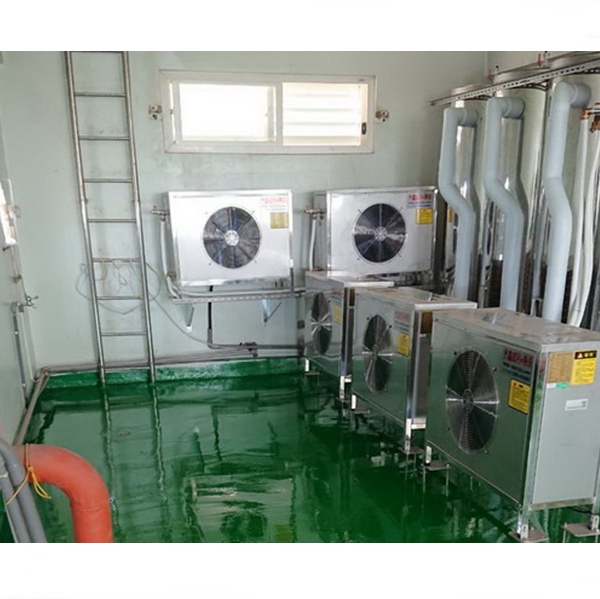 熱泵熱水器比電熱水器省70-80%，沒太陽也可以做熱水~