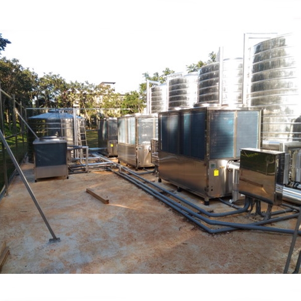 熱泵熱水器比電熱水器省70-80%，沒太陽也可以做熱水~