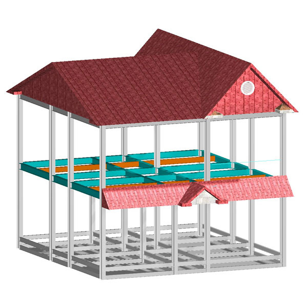 鋼鐵結構屋內視圖