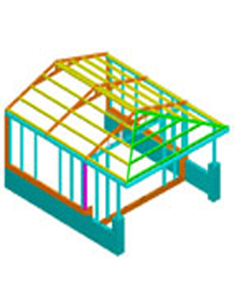 鋼鐵結構屋透視圖