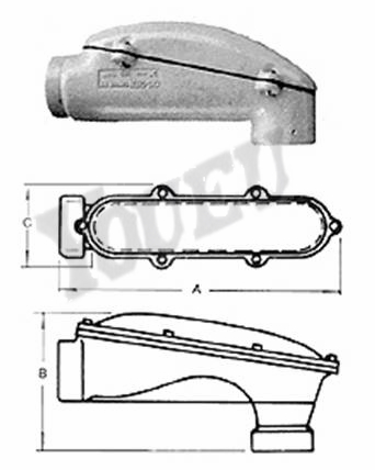 LBD型斜背穿線盒