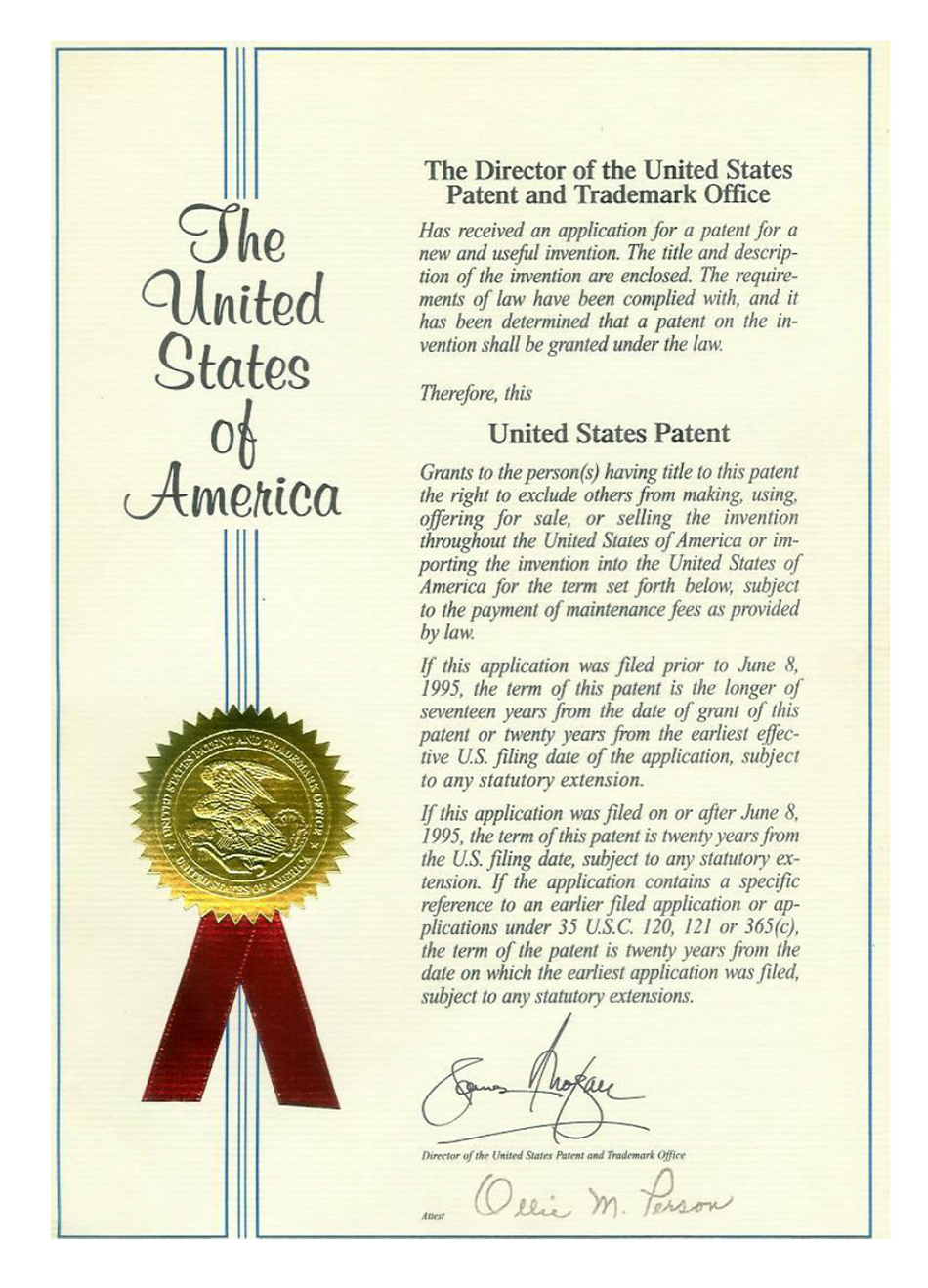 十字螺絲之改良-國內外專利證書-1