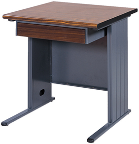 J077-14TH-深灰胡桃木紋辦公桌