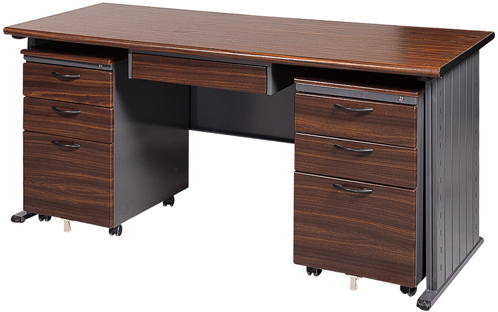 J082-16THL-深灰胡桃木紋主管桌