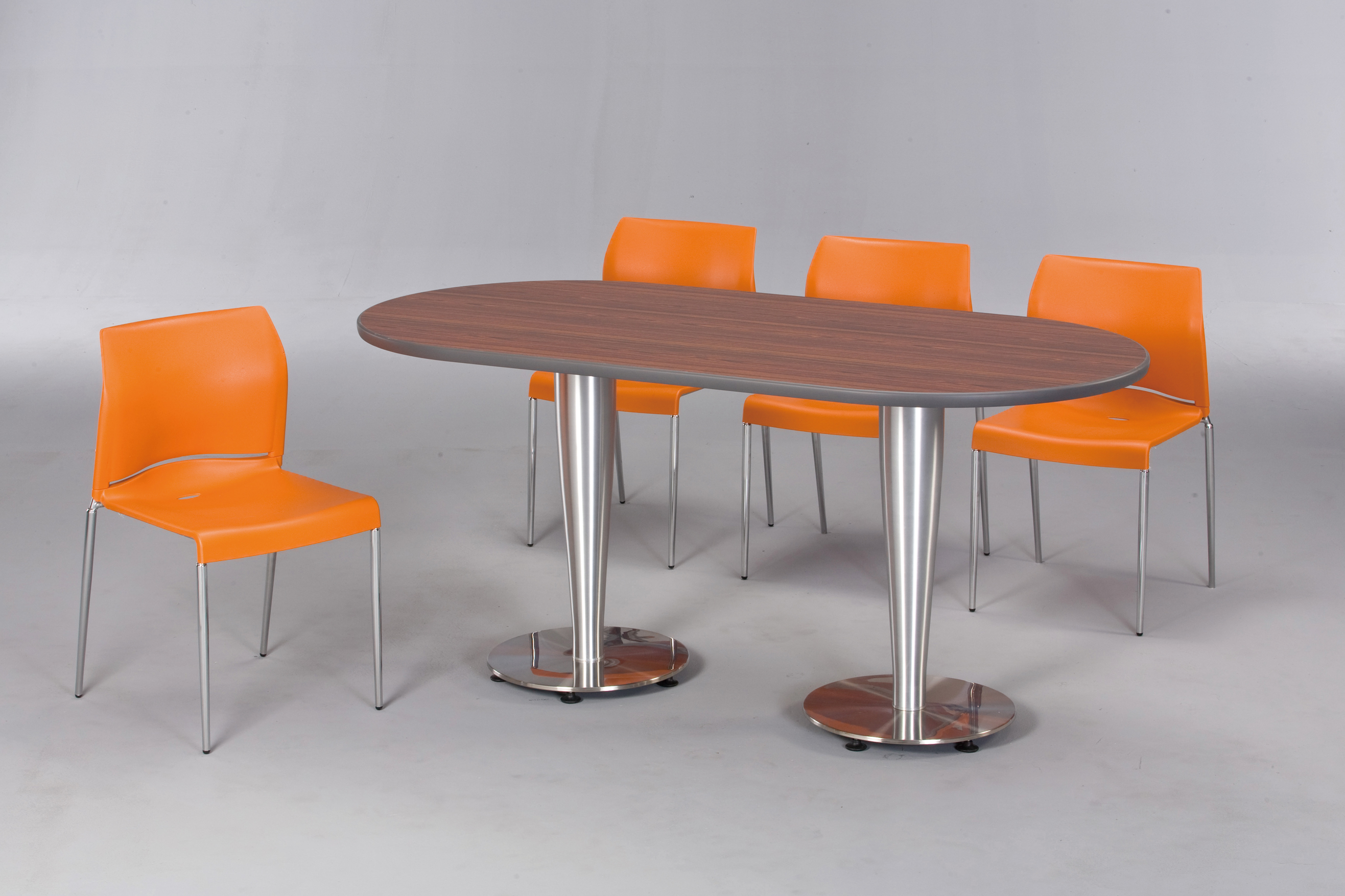 J046-03橢圓洽談會議桌(鋁合金腳)6930