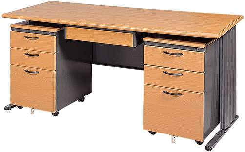 J078-13TH-深灰木紋主管桌