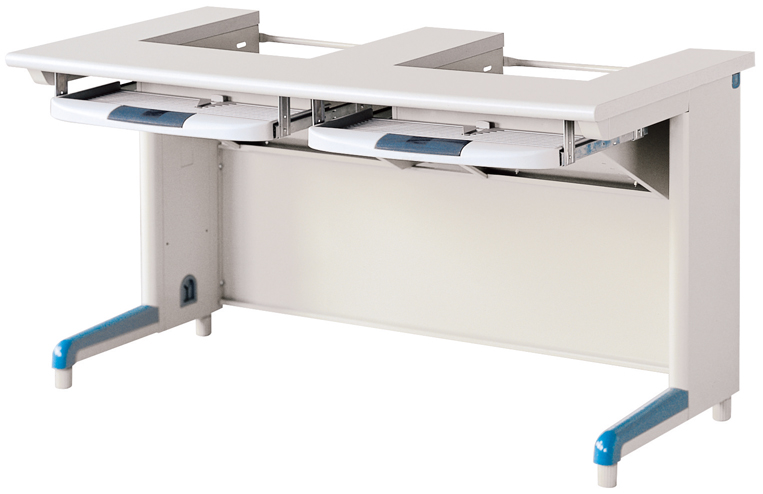 J088-26雙人潛式電腦桌(附兩只ABS鍵盤架)