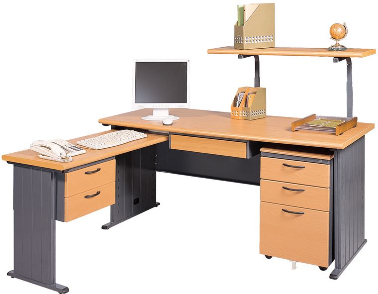 J081-15THL-深灰木紋主管桌(整組)