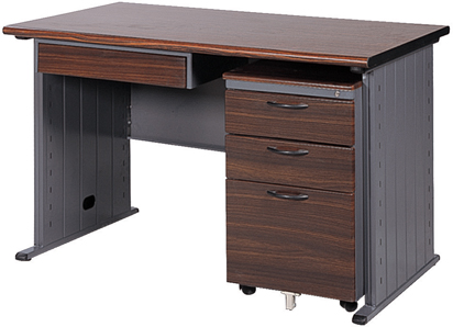 J082-15THL-深灰胡桃木紋主管桌