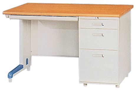 J088-20單邊木紋辦公桌(右三屜)