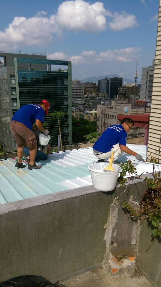 鐵皮屋隔熱隔熱防水處理照片