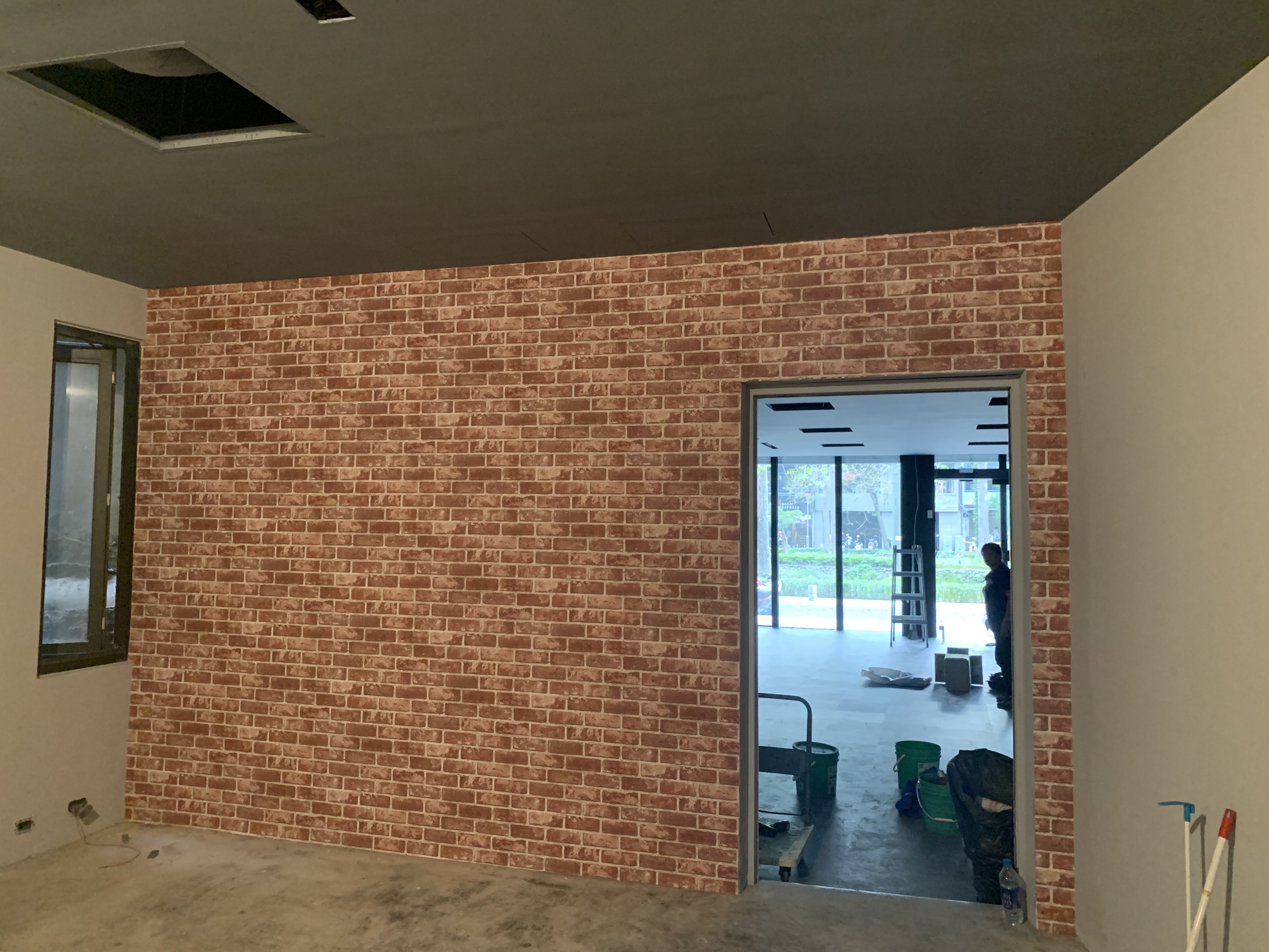 磚牆感壁紙設計「億泰室內裝潢工程行」