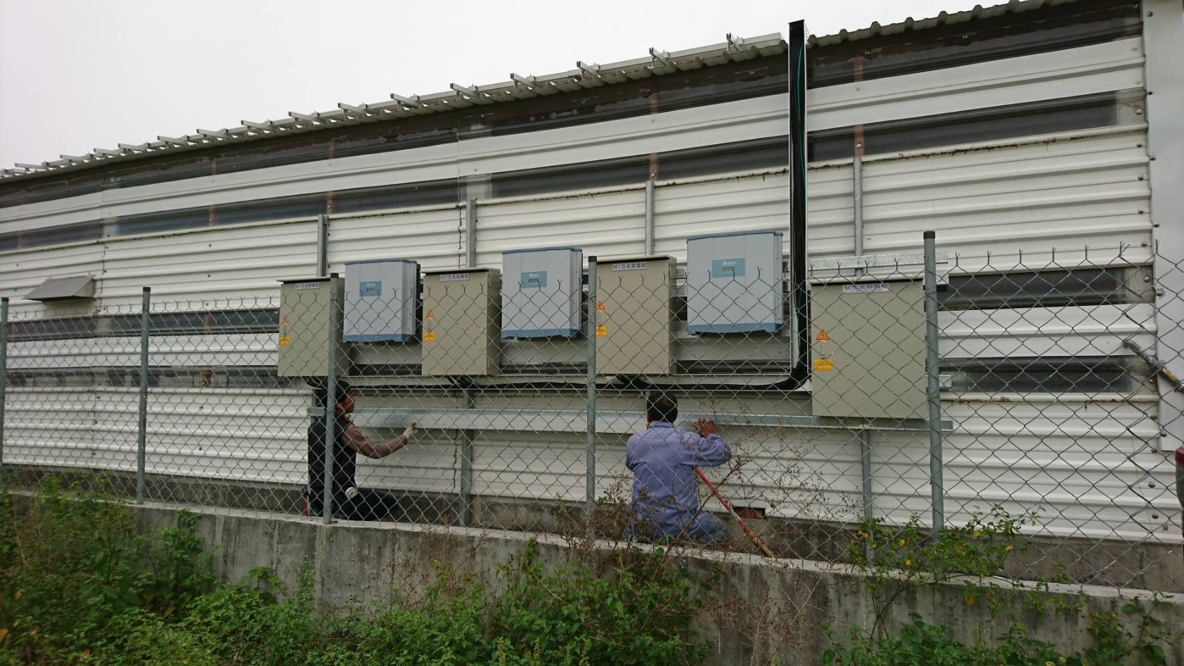 雞舍屋頂太陽能施工-3