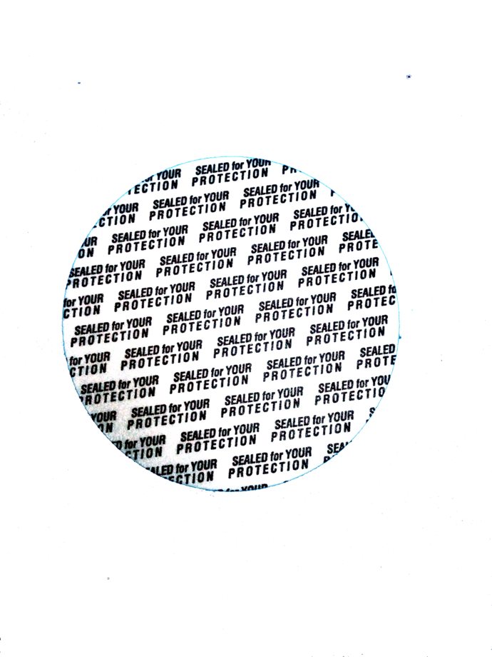 進口感壓封口紙(通用型，黑色英文印刷)