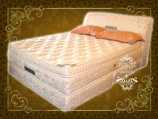 (尊爵頂級床組)4線乳膠雙層高獨立筒+飯店彈簧下墊+提花床頭