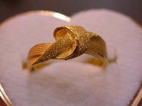 新款純金金沙戒
