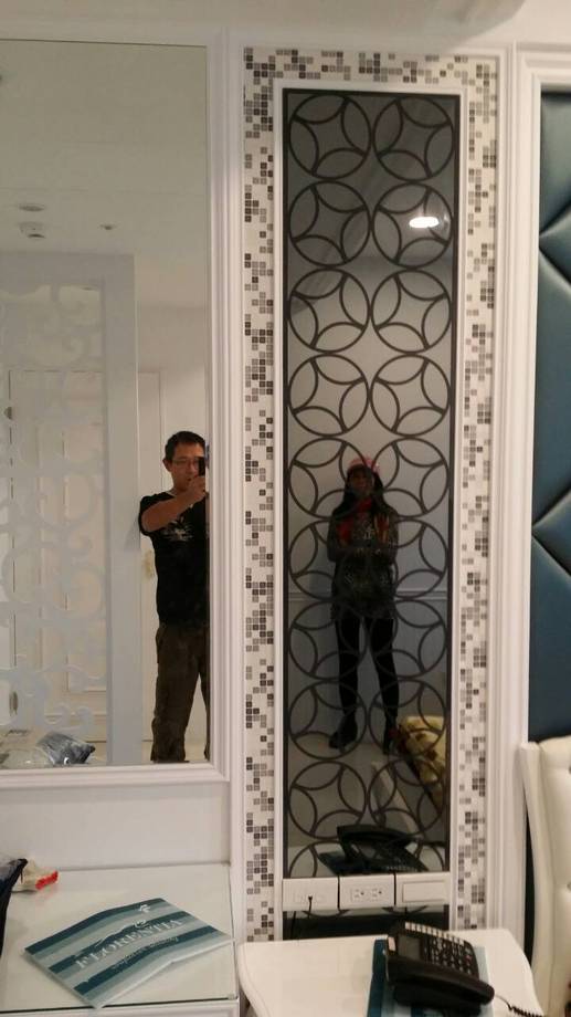 住家床頭藝術玻璃