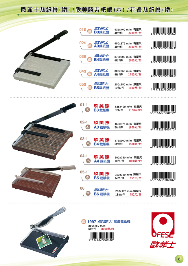 歐非士裁紙機(鐵)