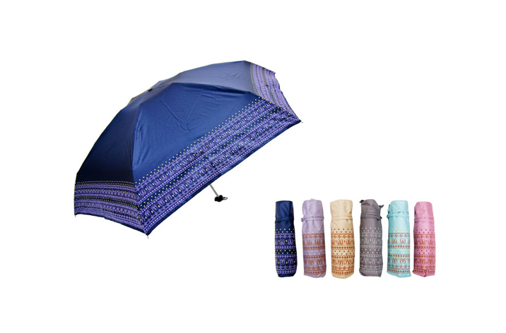 小碎花三次銀膠布-50超細口袋傘