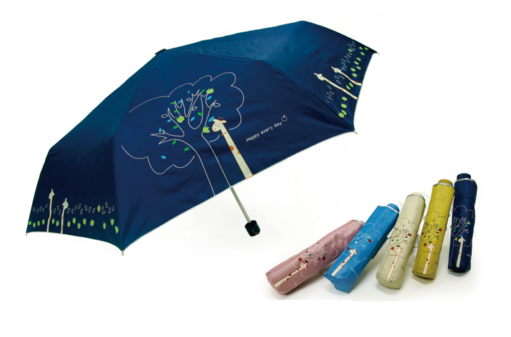 防風銀膠長頸鹿三折傘