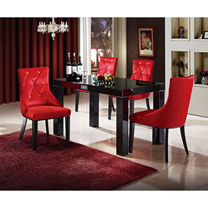 碧洋琪黑色排鑽餐桌