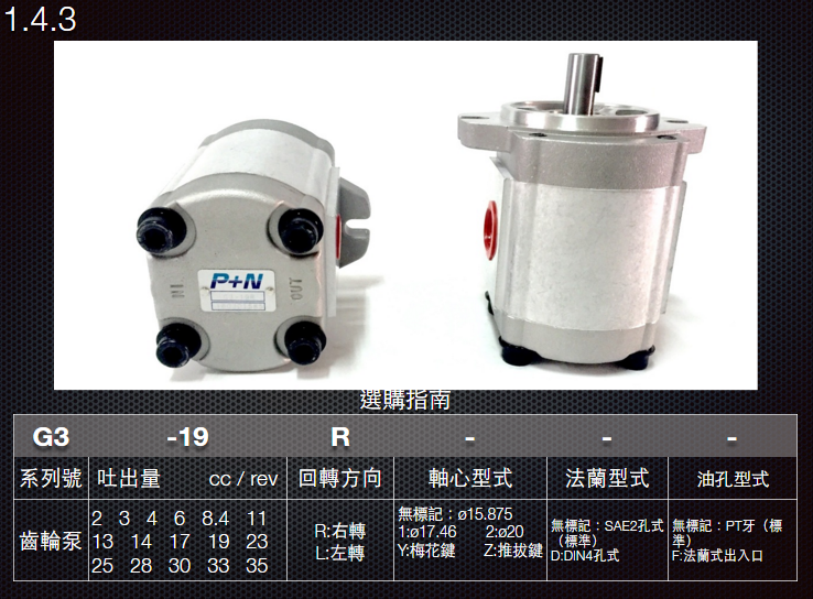 1.4.3-P+N-齒輪泵浦-G3系列