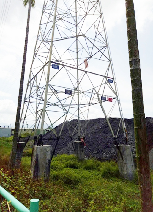 台電潮州高壓電塔傾斜扶正
