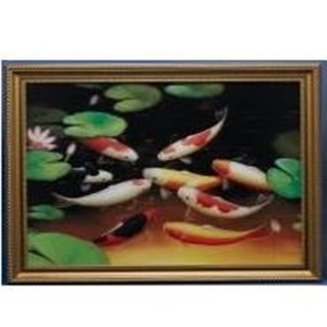 大型4D立體如魚得水(鯉魚)掛畫