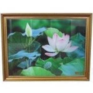 大型4D立體橫蓮花掛畫