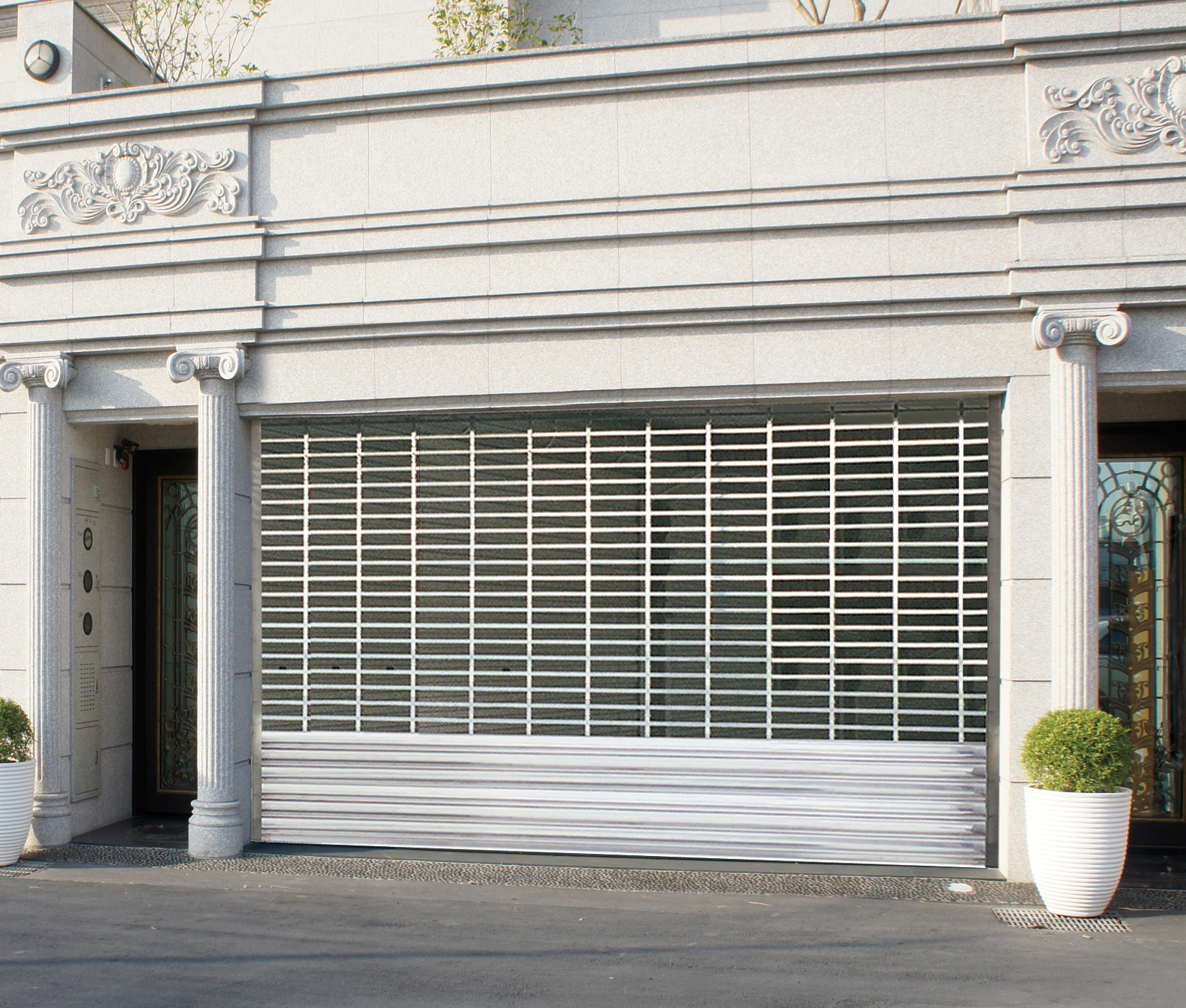 花格式不銹鋼快速安全捲門-2