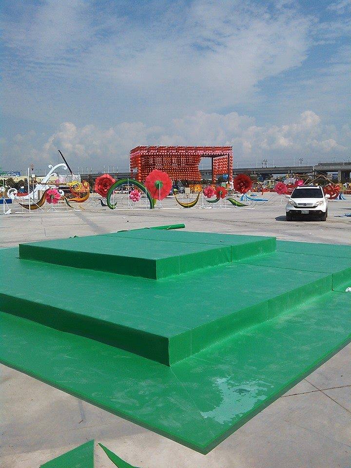 特殊舞台地毯施工