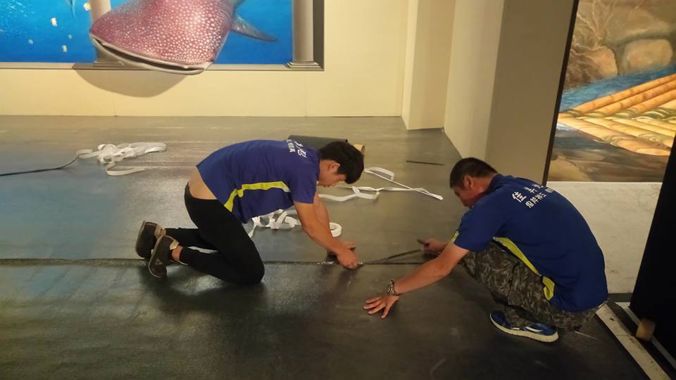 主題展覽地毯鋪設施工圖02