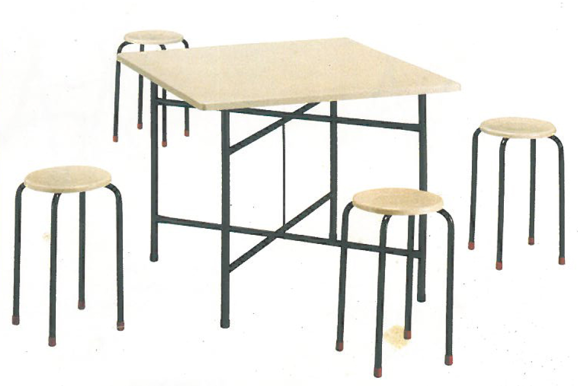 白石花方型餐桌面