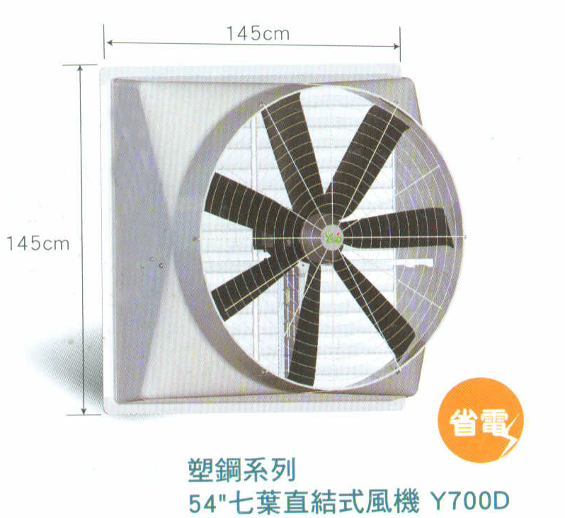 塑鋼系列54"七葉直結式風機